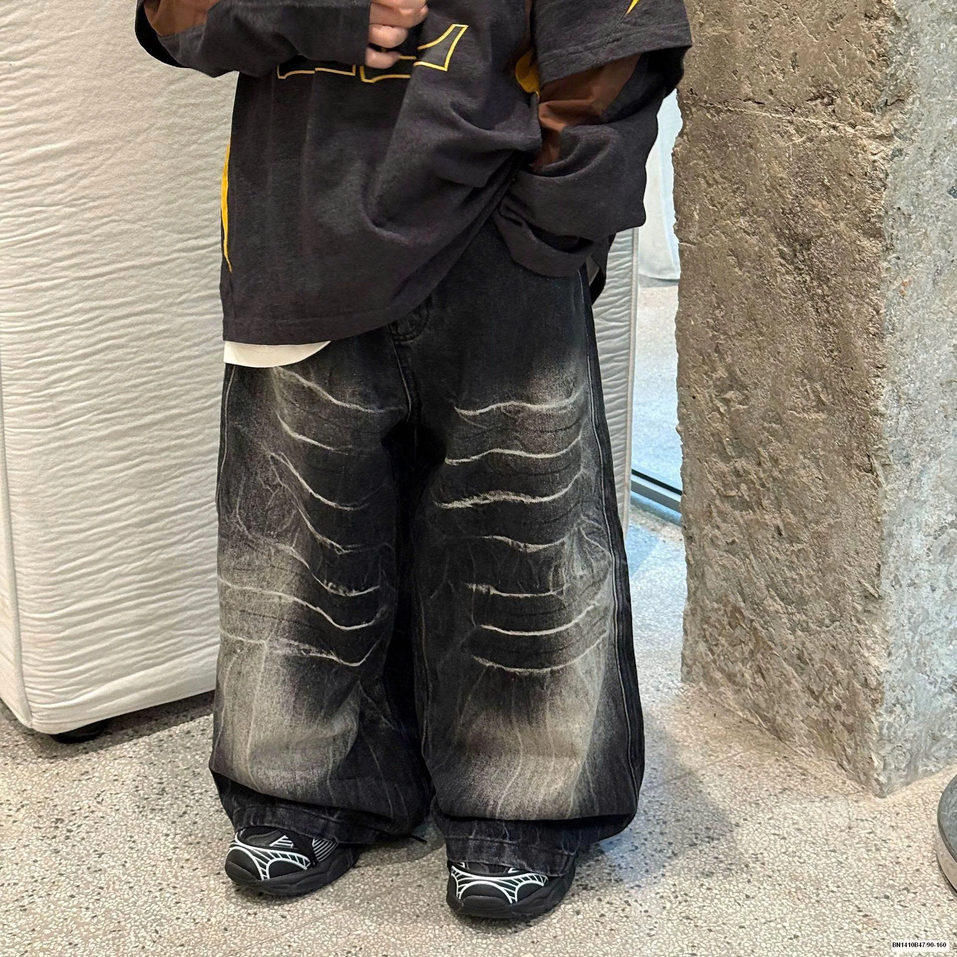 QUẦN JEAN ỐNG RỘNG BẠC MÀU