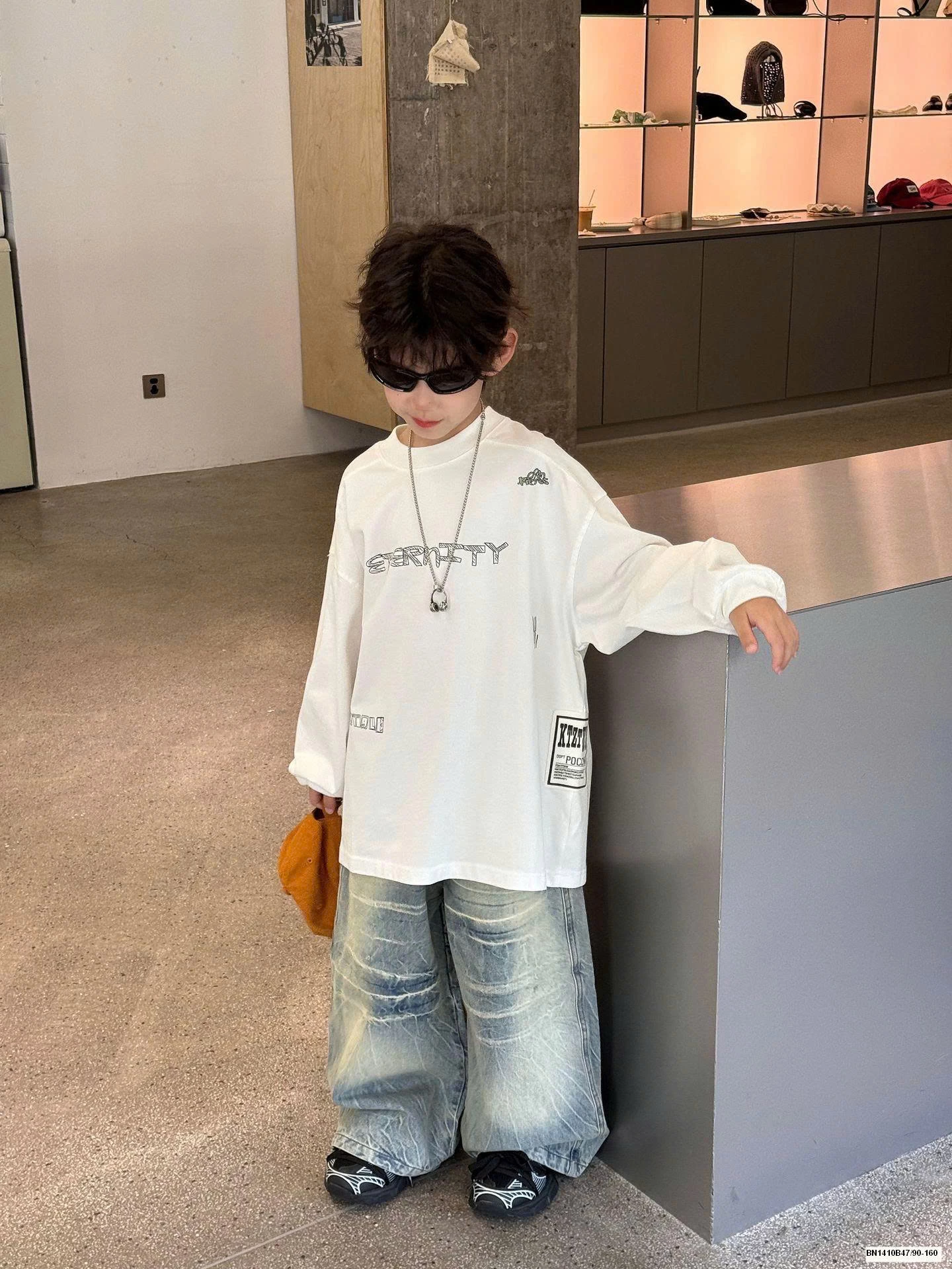 QUẦN JEAN ỐNG RỘNG BẠC MÀU