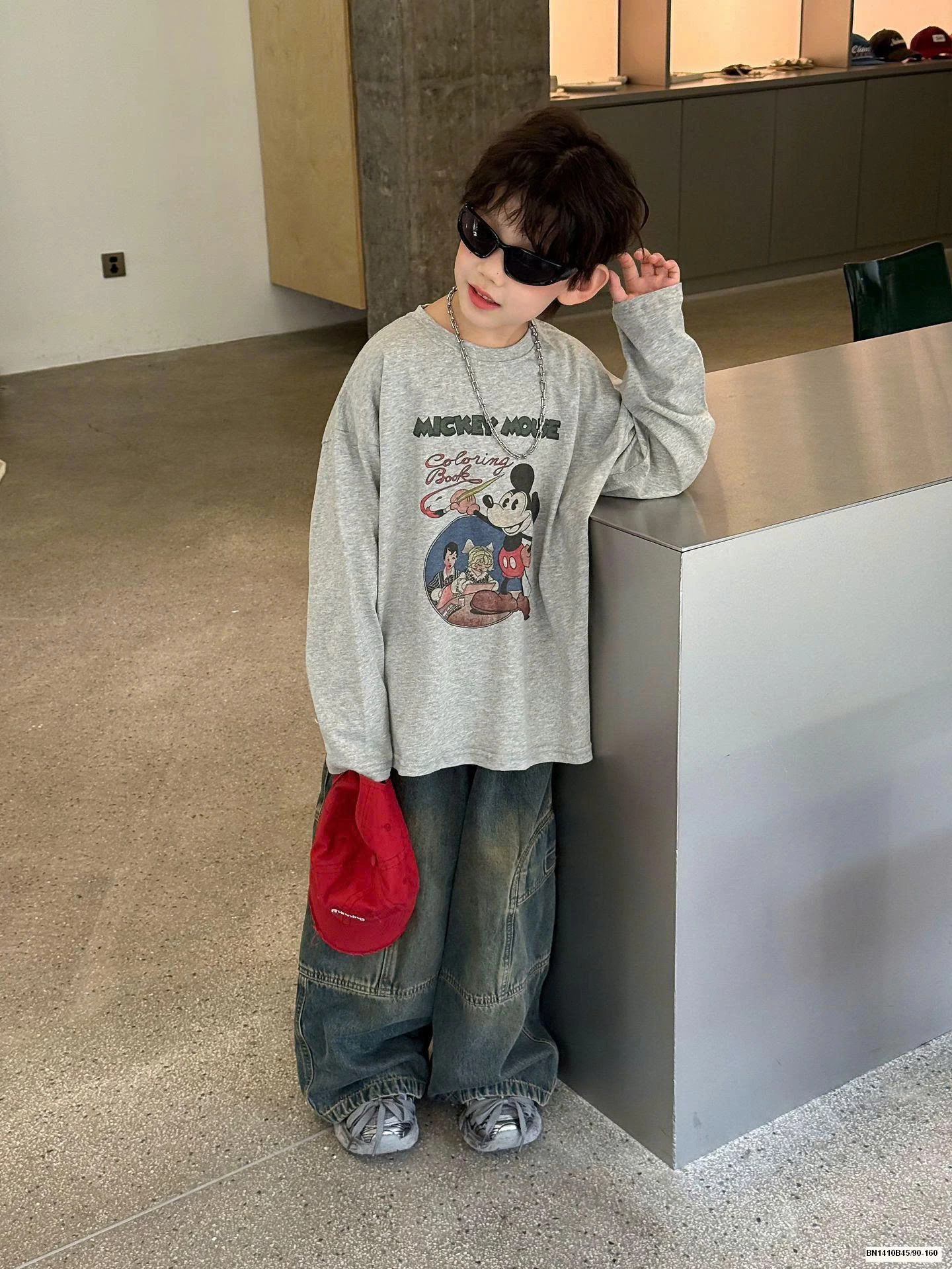 ÁO THUN MICKEY XÁM