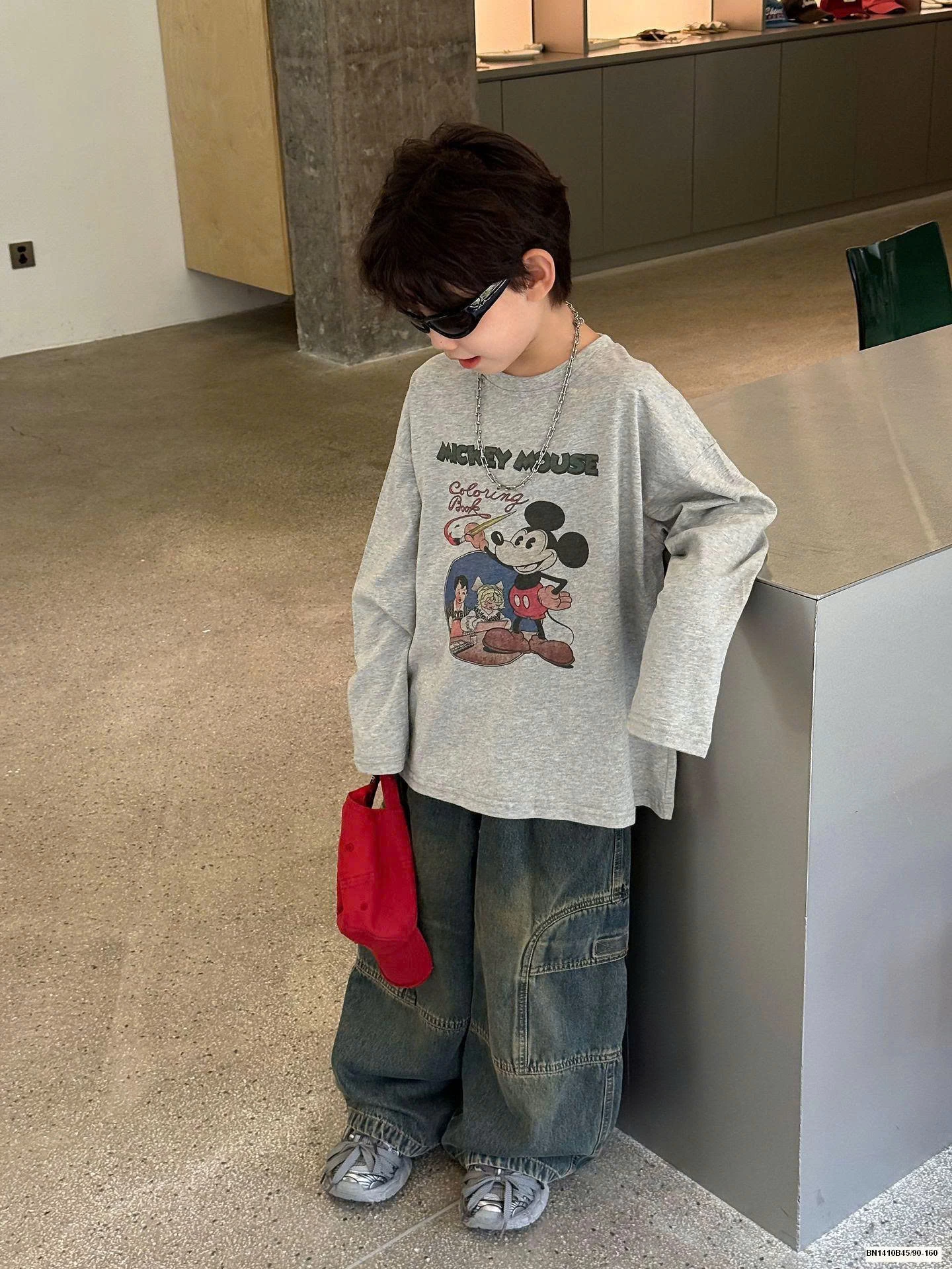 ÁO THUN MICKEY XÁM