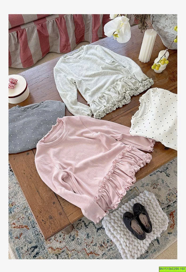 ÁO THUN COTTON PHỐI BÈO