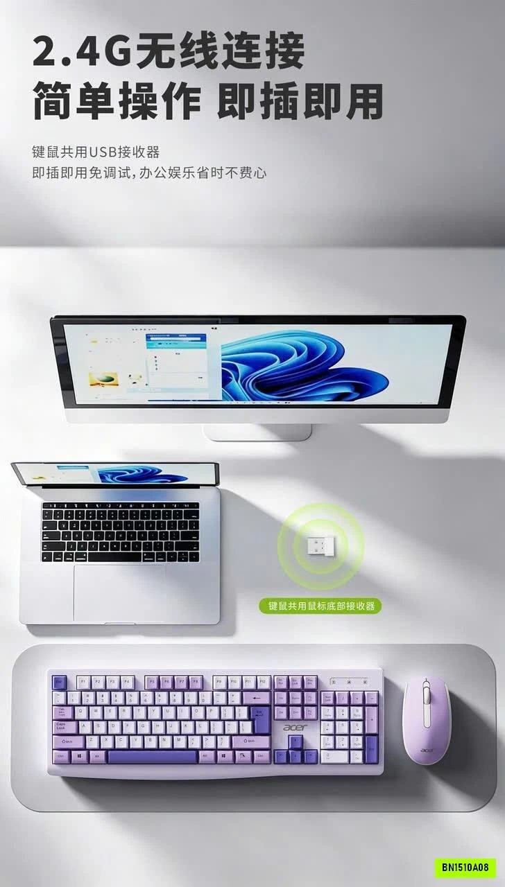 BỘ BÀN PHÍM KHÔNG DÂY KÈM CHUỘT ACER