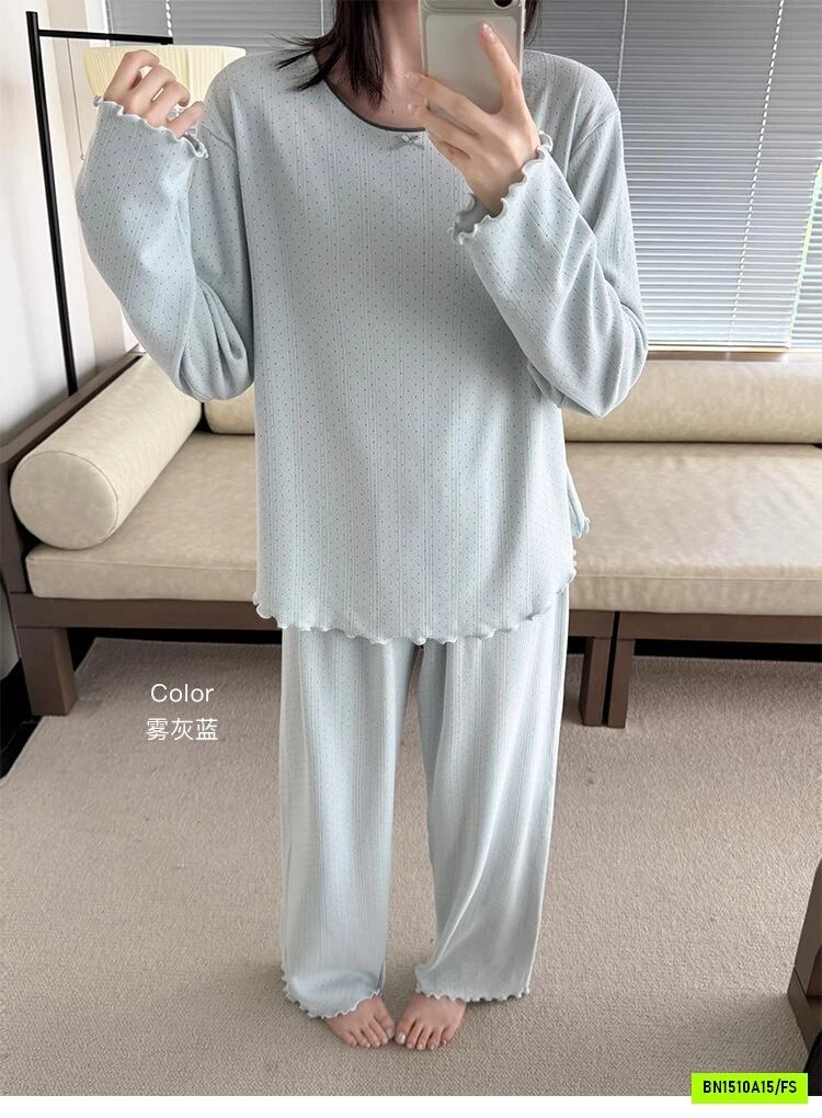 BỘ NGỦ COTTON LỖ CHẤM BI SONGFEI