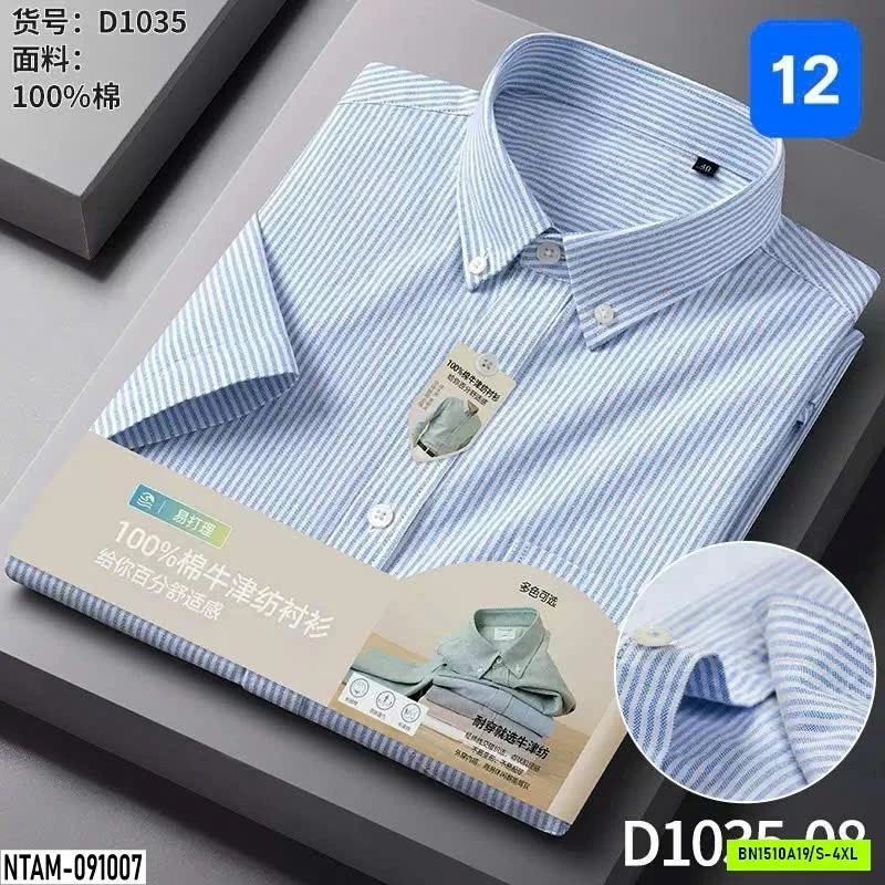 SƠ MI NAM 100% COTTON