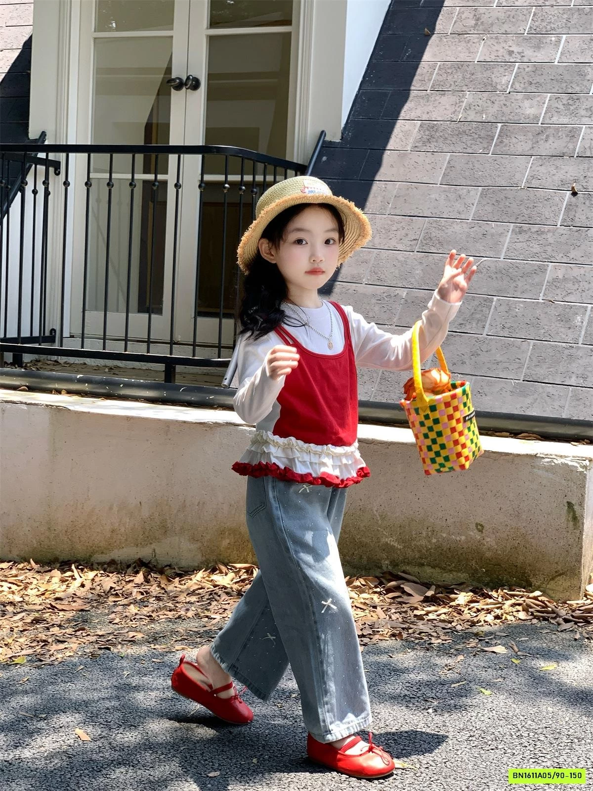 ÁO THUN GIẢ 2 LỚP MIX JEANS SUÔNG BLING