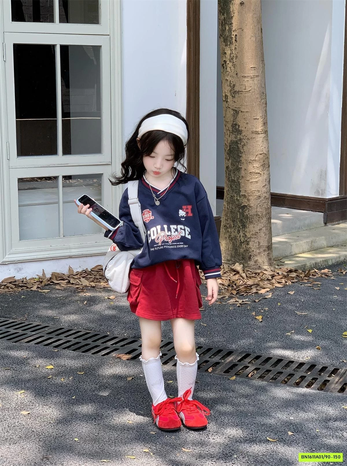 SET ÁO THỂ THAO XANH MIX CHÂN VÁY ĐỎ