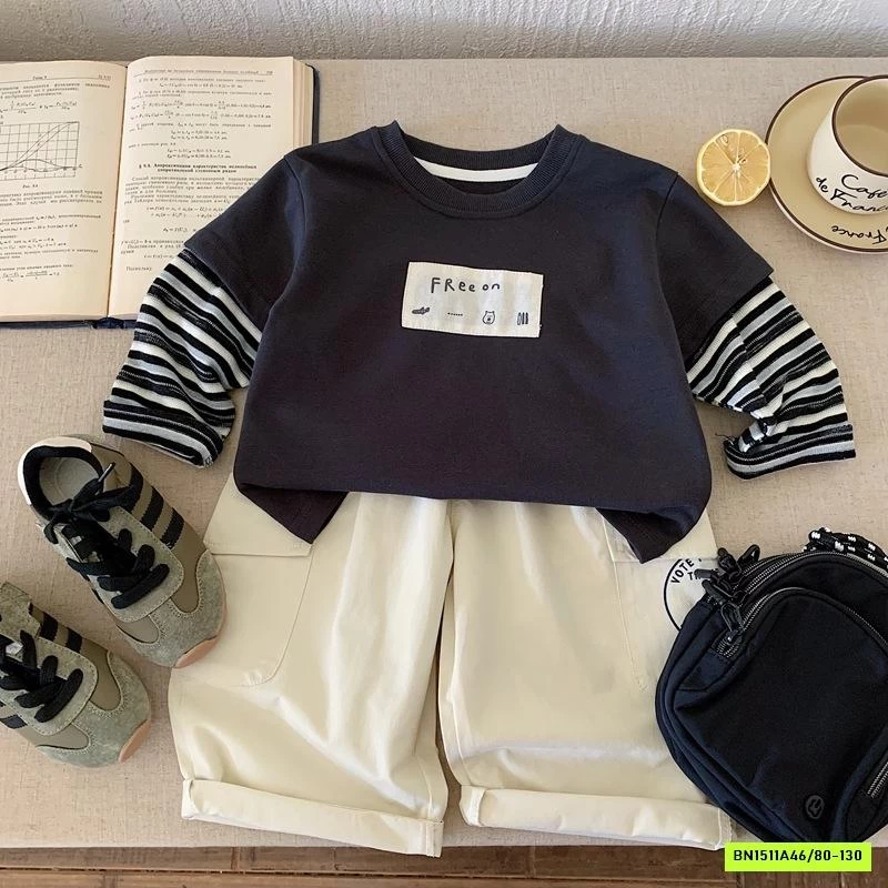 ÁO GIẢ 2 LỚP TAY KẺ