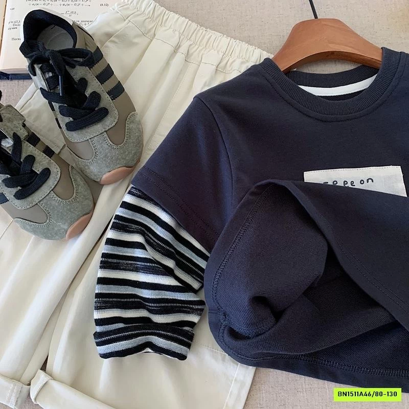 ÁO GIẢ 2 LỚP TAY KẺ