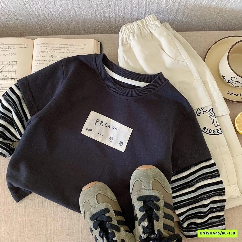 ÁO GIẢ 2 LỚP TAY KẺ