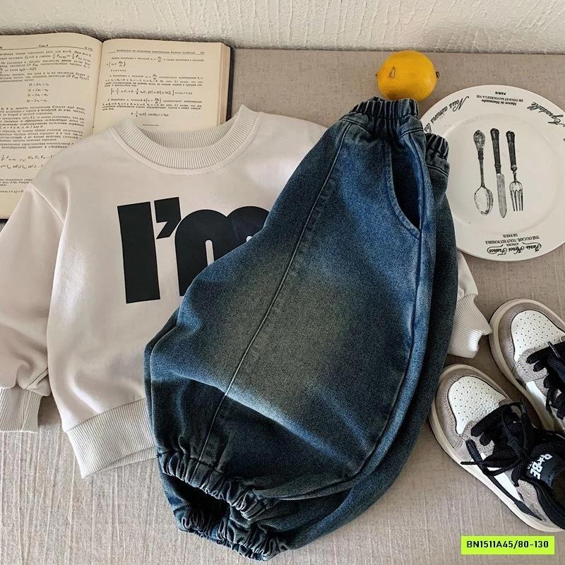 JEANS BÍ BẠC GỐI GÂN TRƯỚC