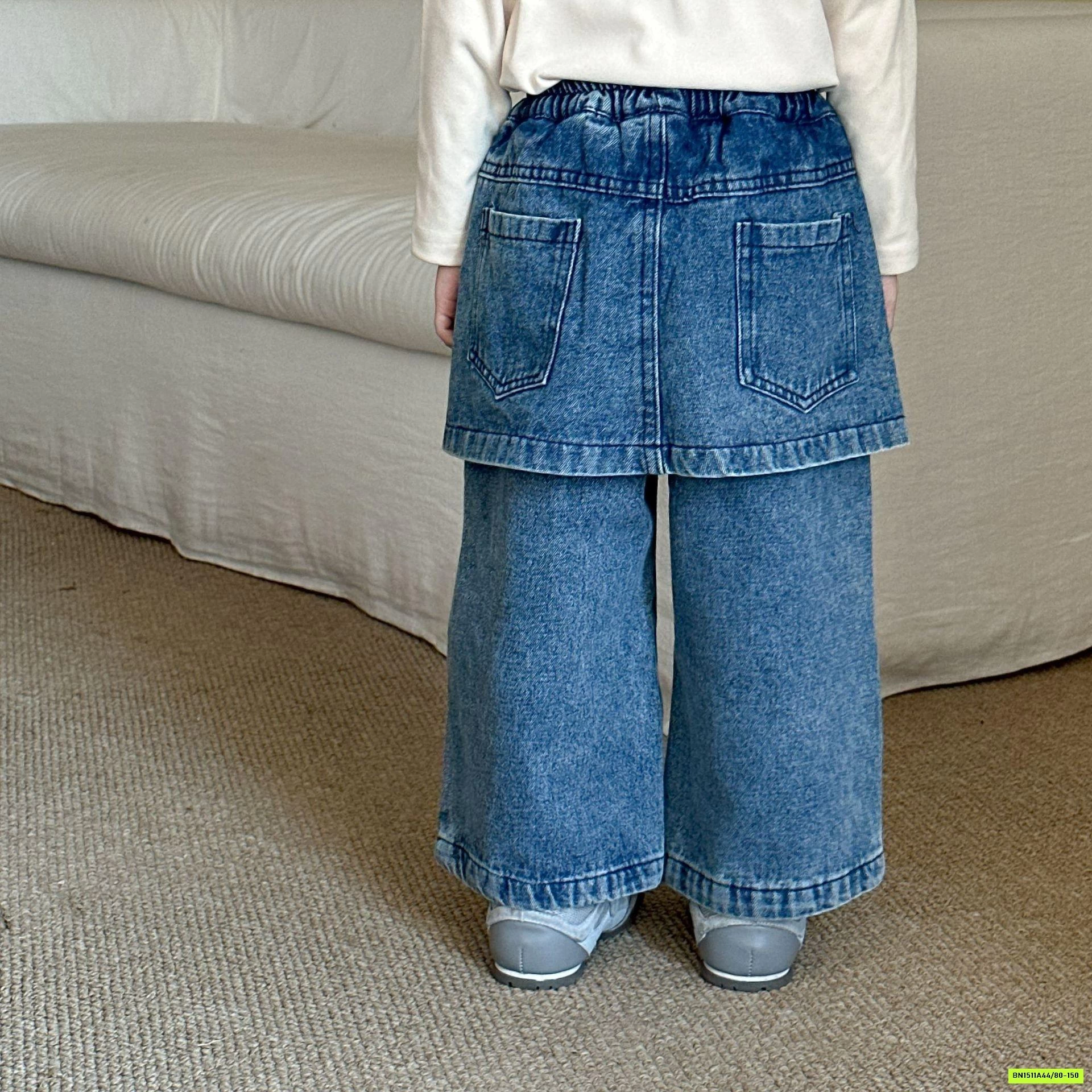 JEANS SUÔNG LIỀN CHOÀNG GIẢ VÁY