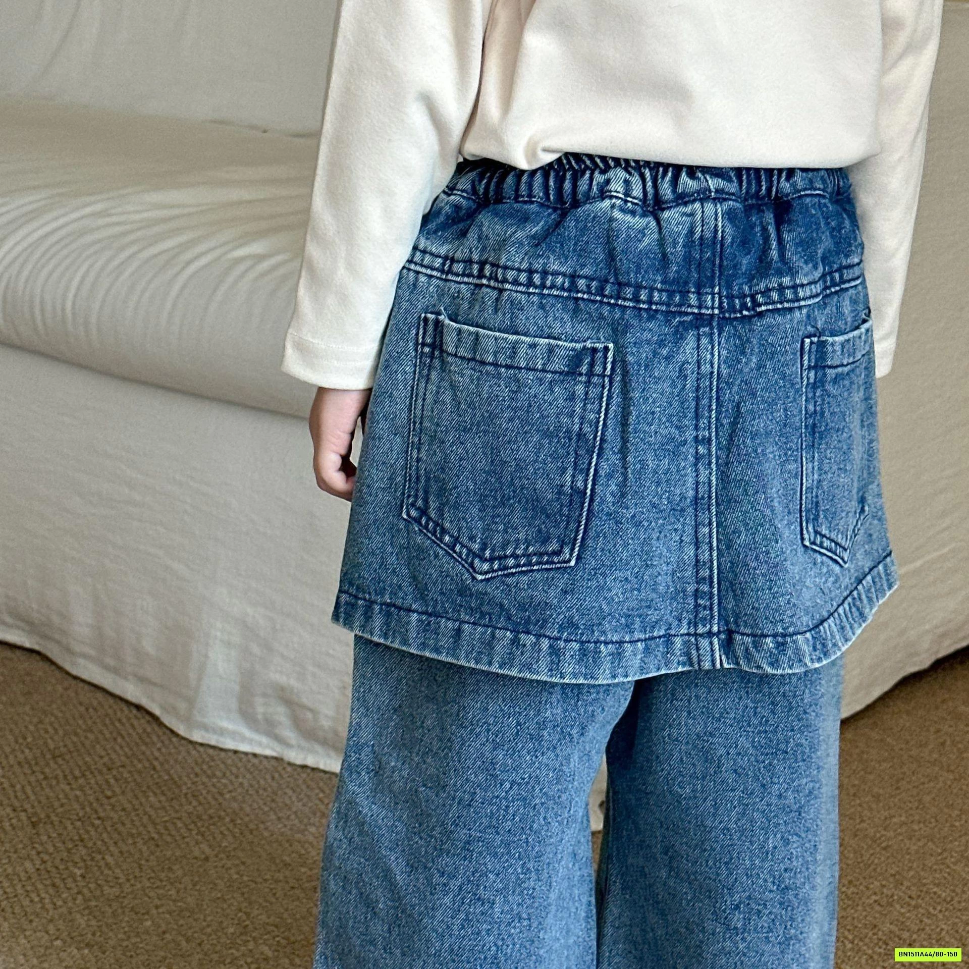 JEANS SUÔNG LIỀN CHOÀNG GIẢ VÁY