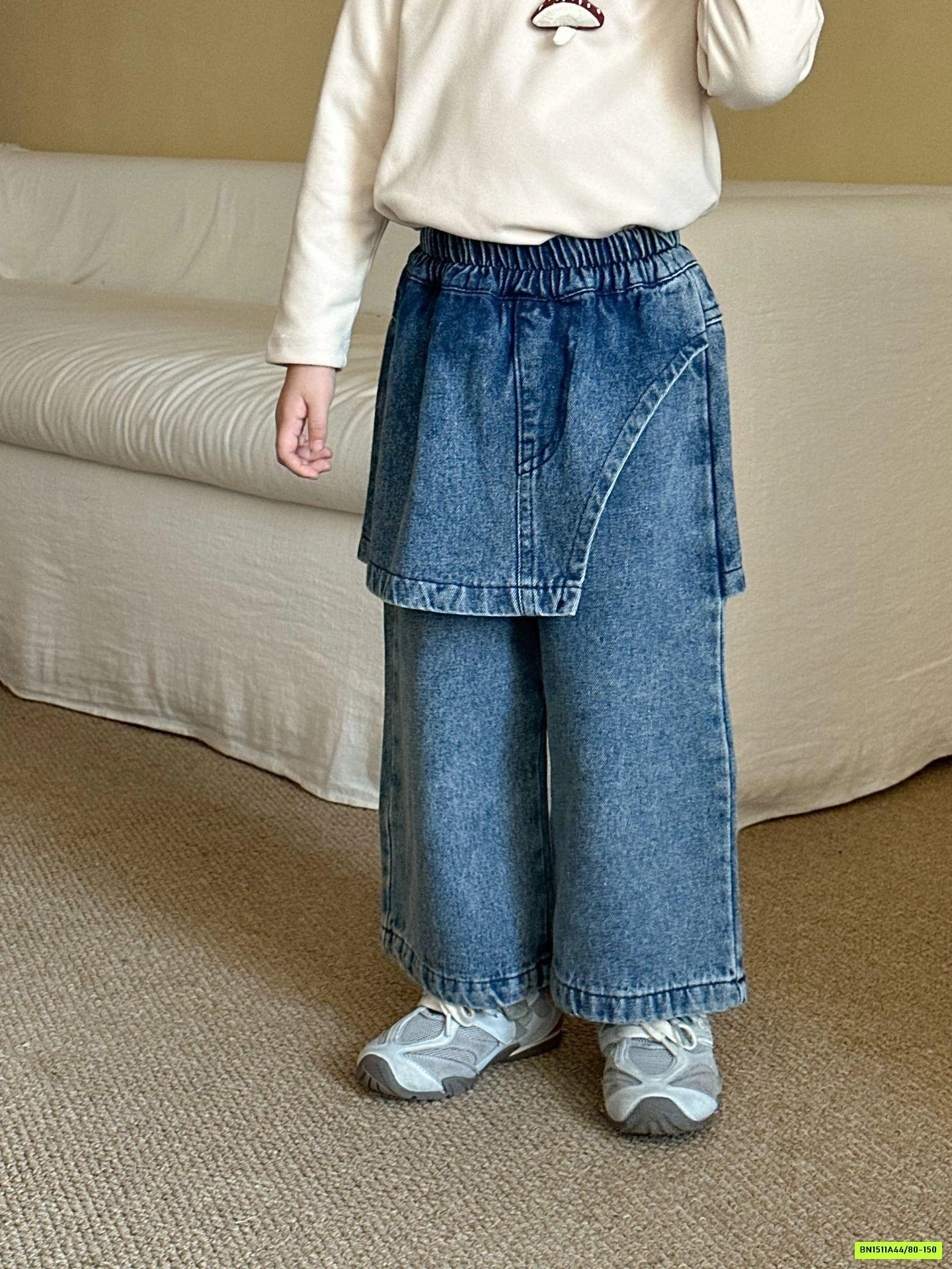 JEANS SUÔNG LIỀN CHOÀNG GIẢ VÁY