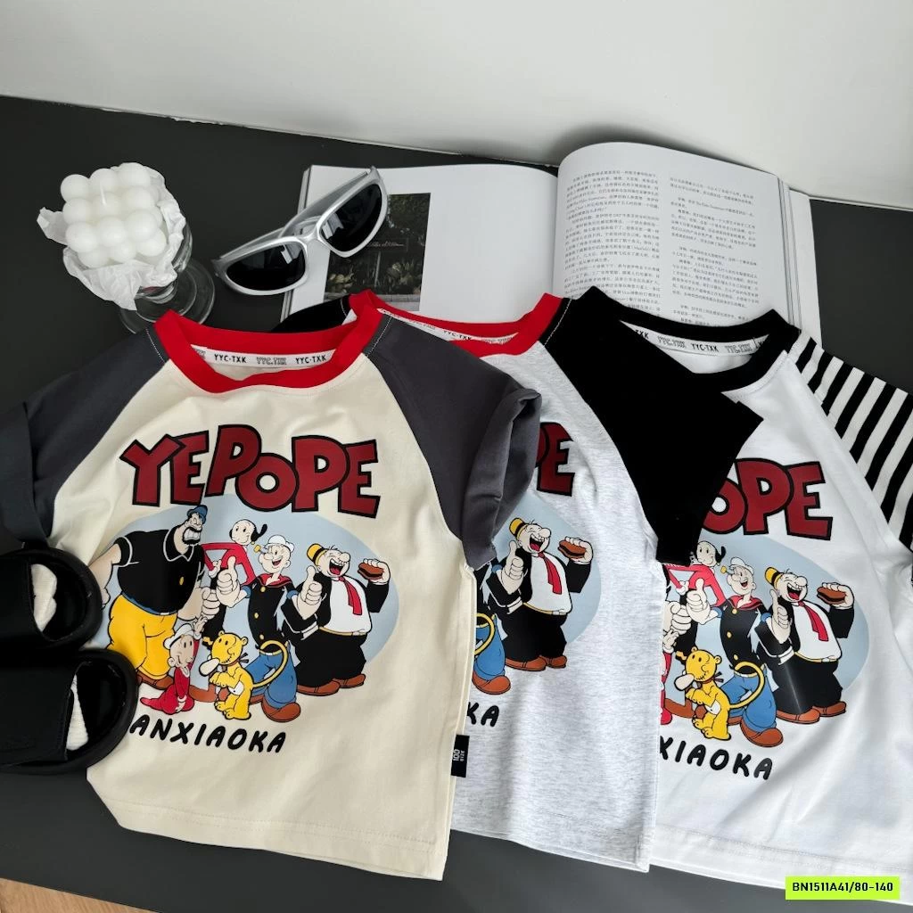 ÁO THUN POPYEY PHỐI MÀU TAY