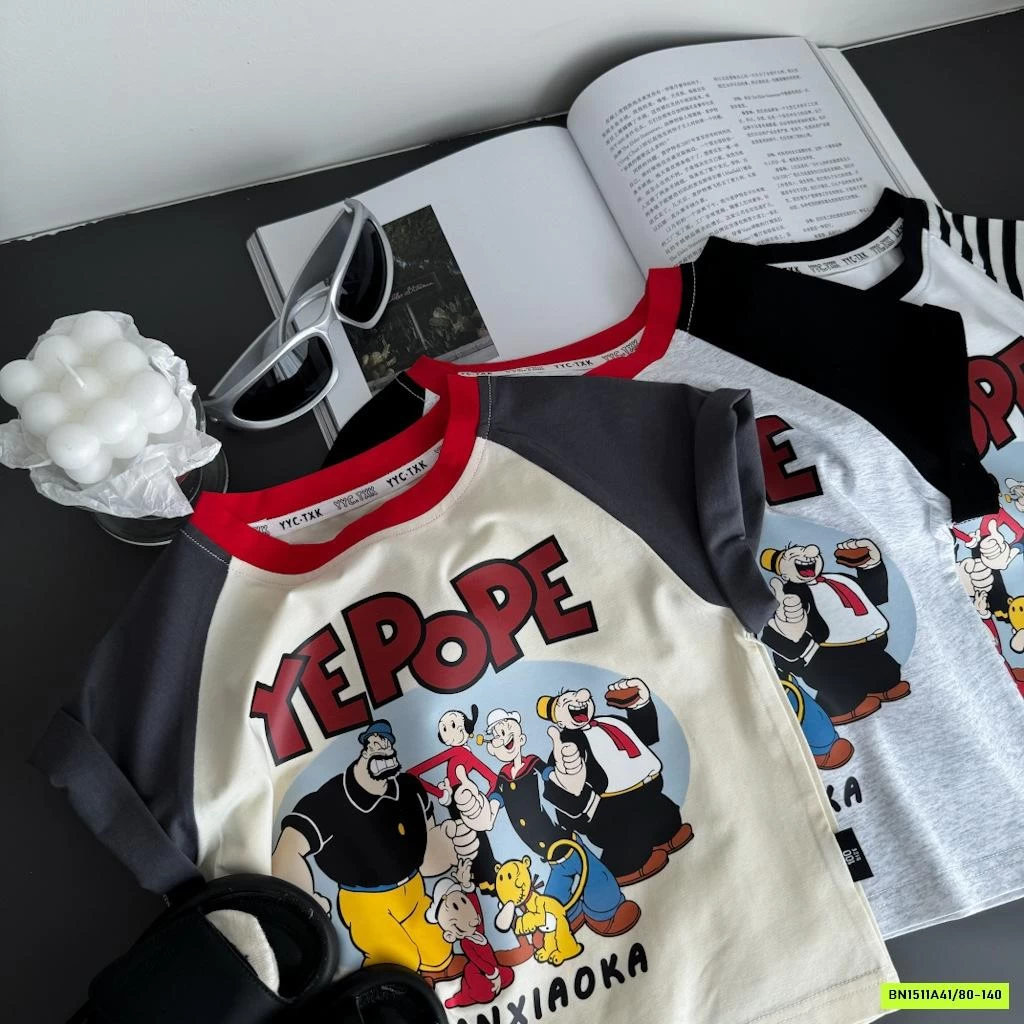 ÁO THUN POPYEY PHỐI MÀU TAY