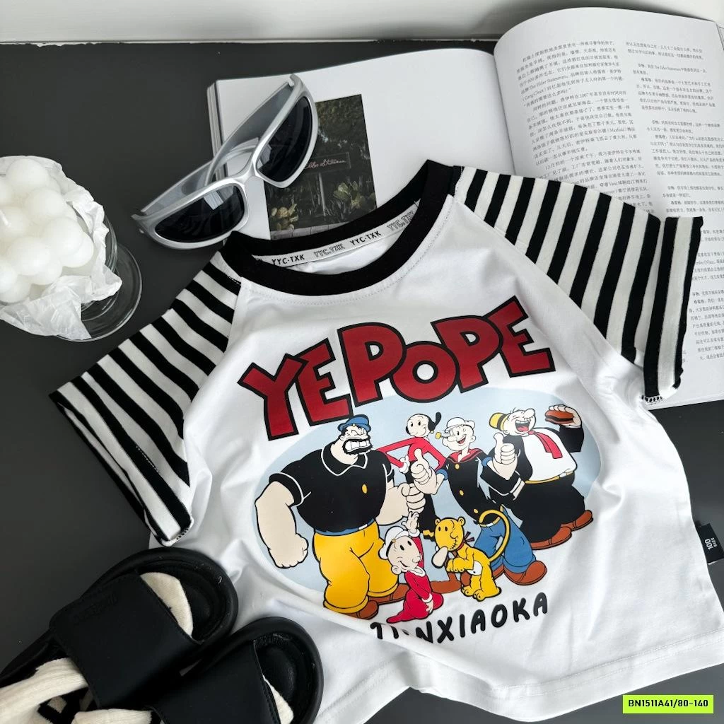 ÁO THUN POPYEY PHỐI MÀU TAY