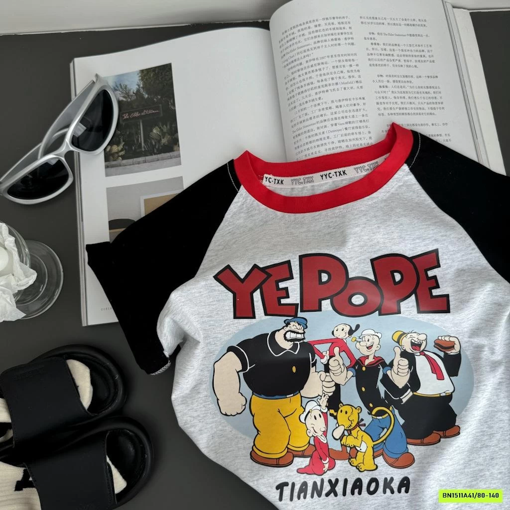 ÁO THUN POPYEY PHỐI MÀU TAY