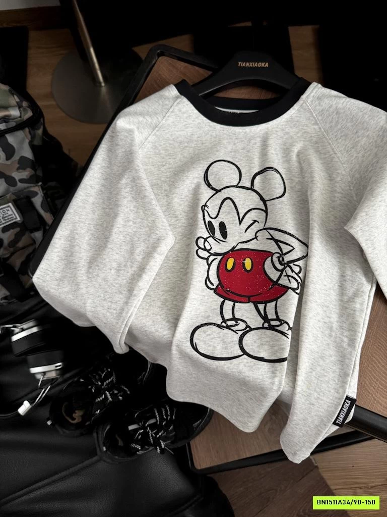 ÁO THUN MICKEY PHỐI MÀU TAY