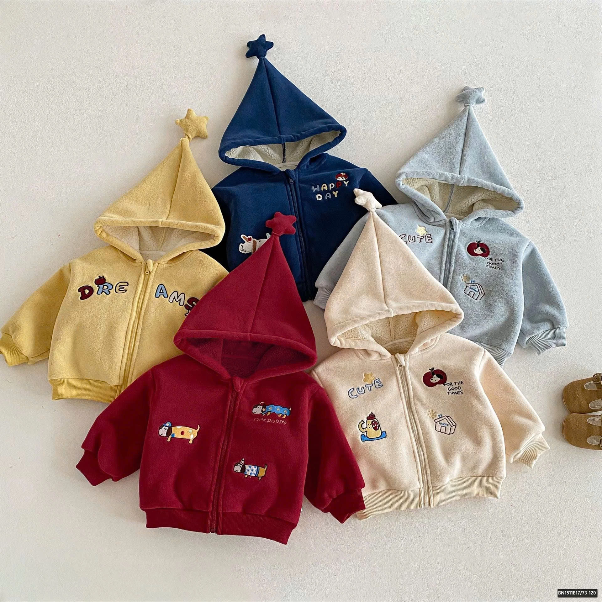 ÁO HOODIE LÓT LÔNG CỪU SZ NHÍ