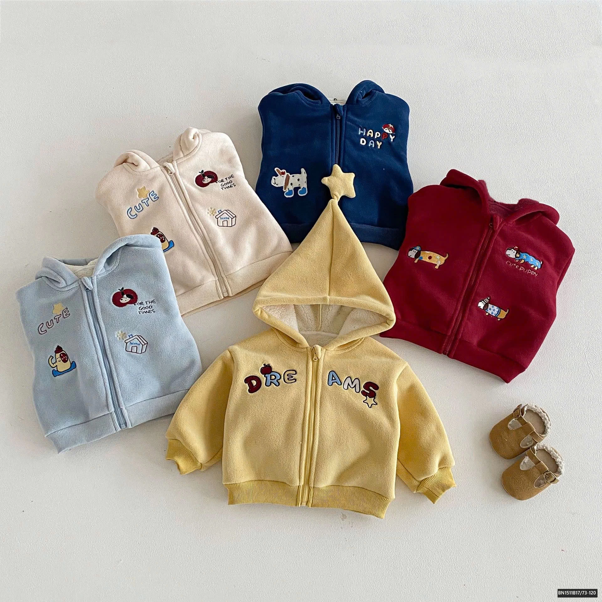 ÁO HOODIE LÓT LÔNG CỪU SZ NHÍ