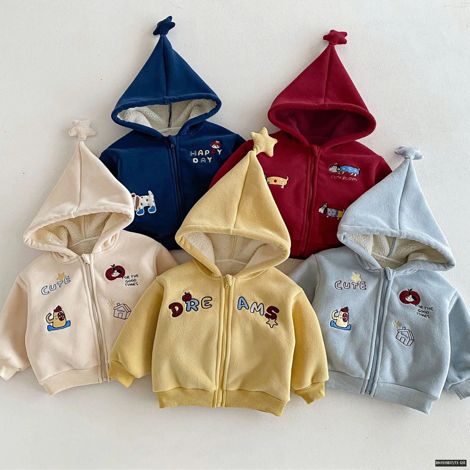 ÁO HOODIE LÓT LÔNG CỪU SZ NHÍ