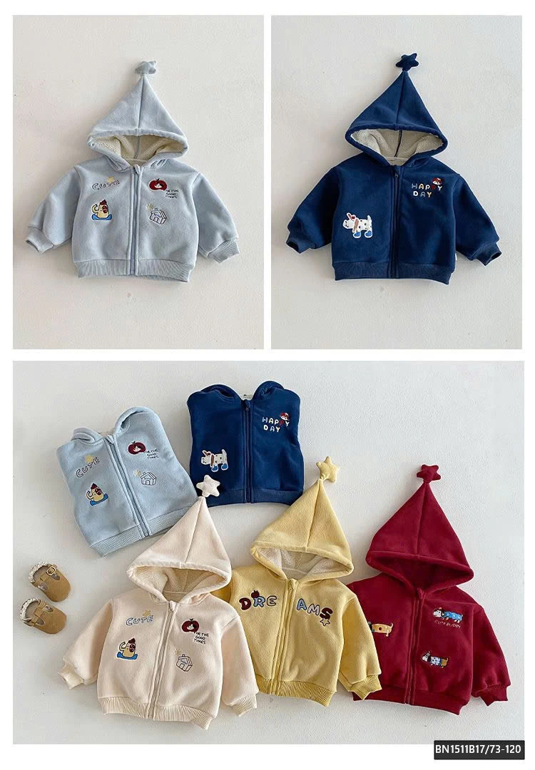 ÁO HOODIE LÓT LÔNG CỪU SZ NHÍ