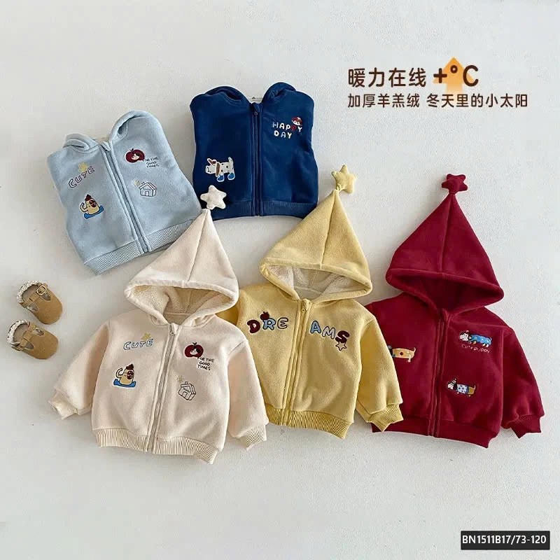 ÁO HOODIE LÓT LÔNG CỪU SZ NHÍ