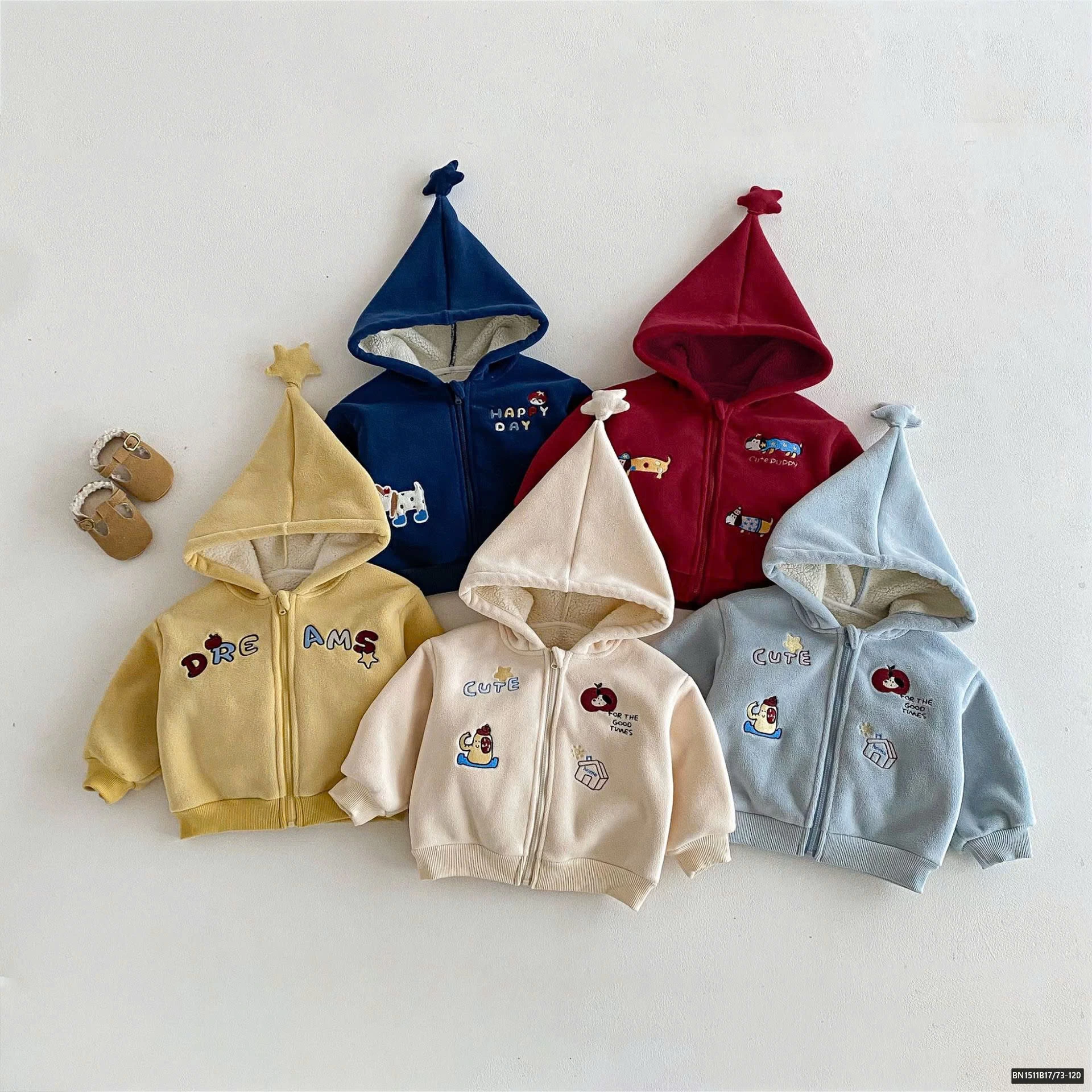 ÁO HOODIE LÓT LÔNG CỪU SZ NHÍ