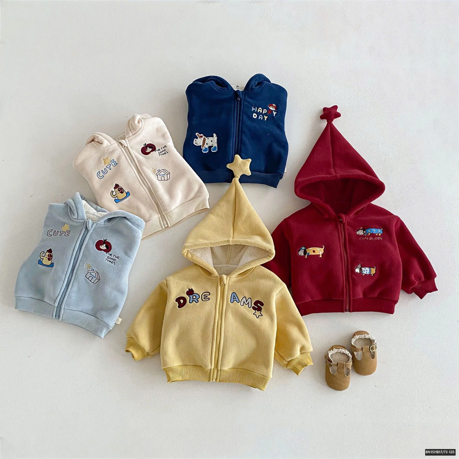 ÁO HOODIE LÓT LÔNG CỪU SZ NHÍ