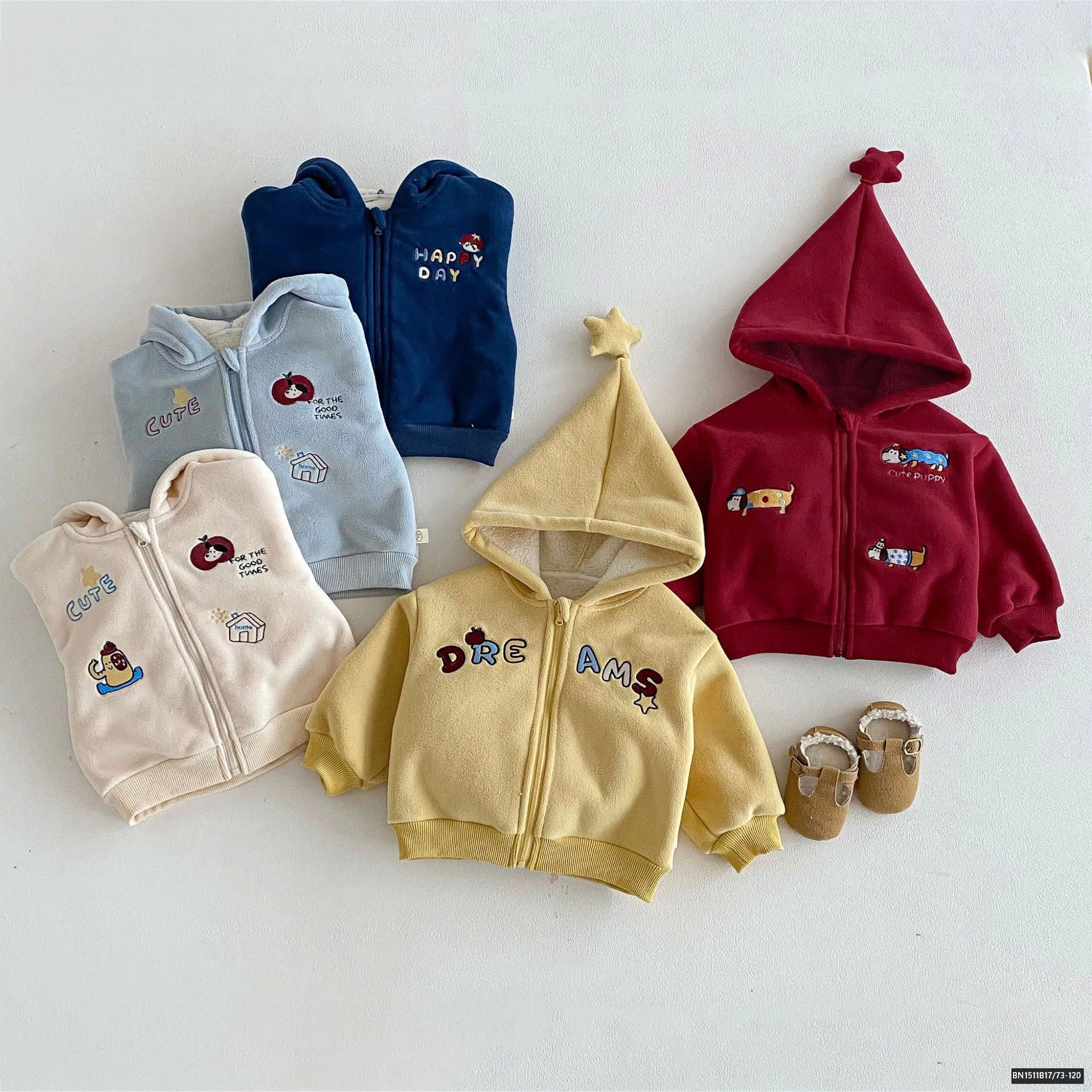 ÁO HOODIE LÓT LÔNG CỪU SZ NHÍ