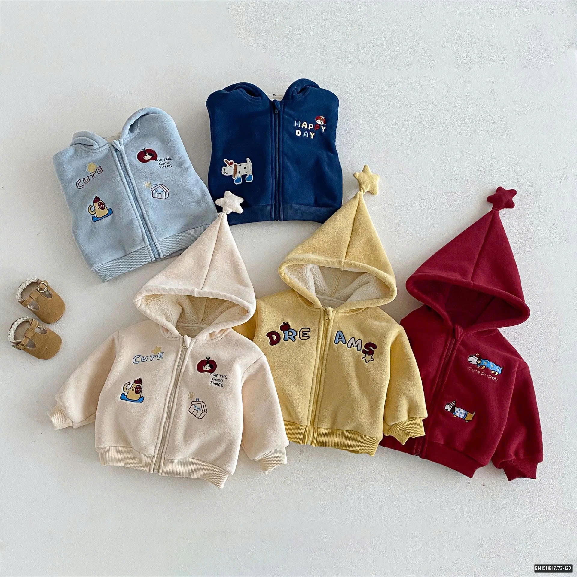 ÁO HOODIE LÓT LÔNG CỪU SZ NHÍ