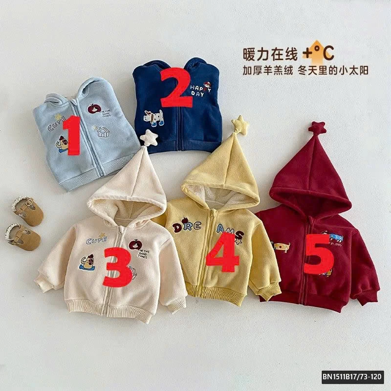 ÁO HOODIE LÓT LÔNG CỪU SZ NHÍ