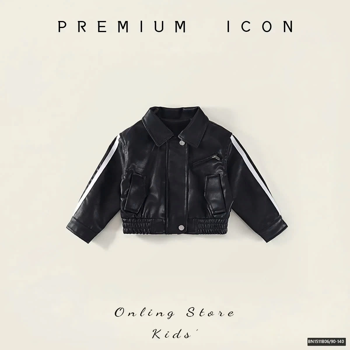 ÁO KHOÁC DA TAY KẺ PREMIUM