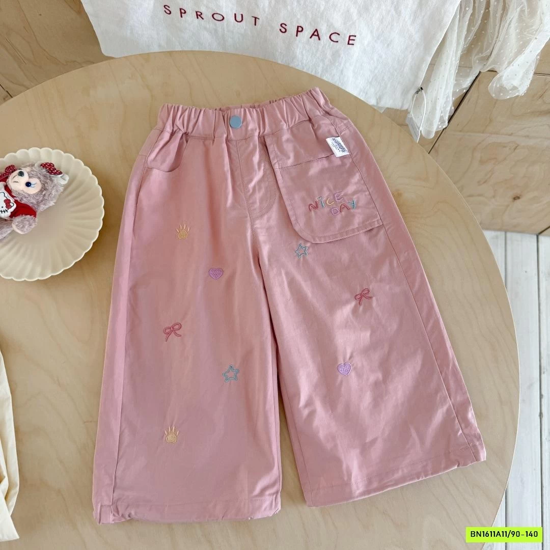 QUẦN SUÔNG MỀM THÊU HỌA TIẾT NINGLI