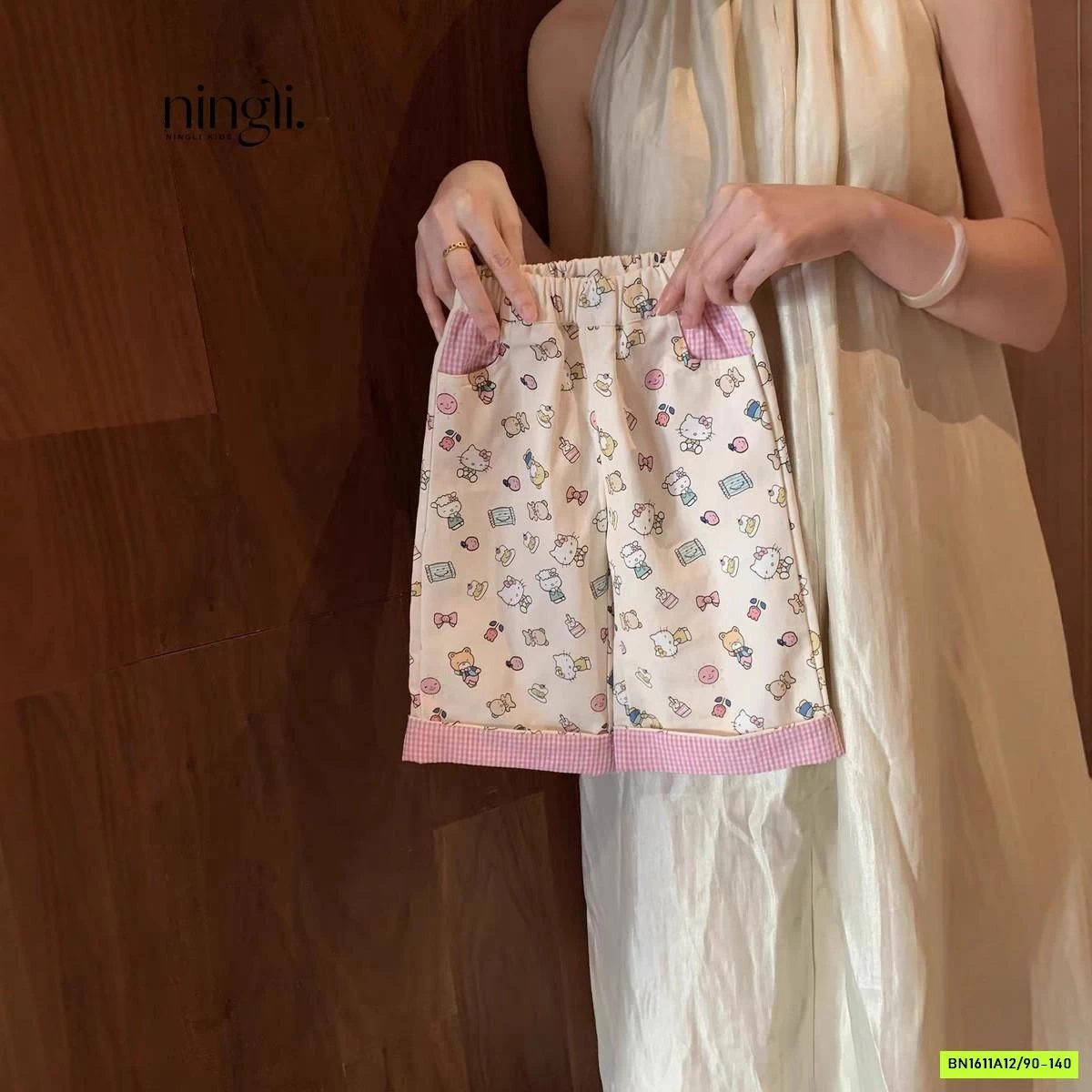 SÉT ÁO PHỐI MÀU TAY MIX QUẦN KITTY NINGLI