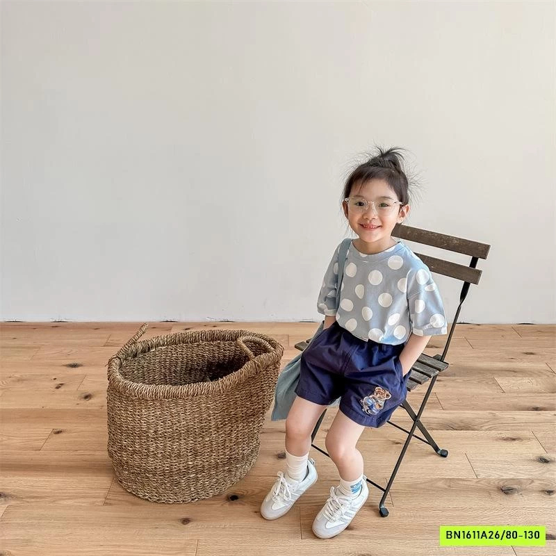 SHORT THÔ THÊU GẤU ADBABY