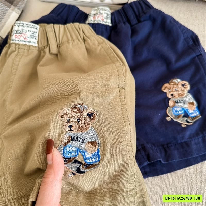 SHORT THÔ THÊU GẤU ADBABY