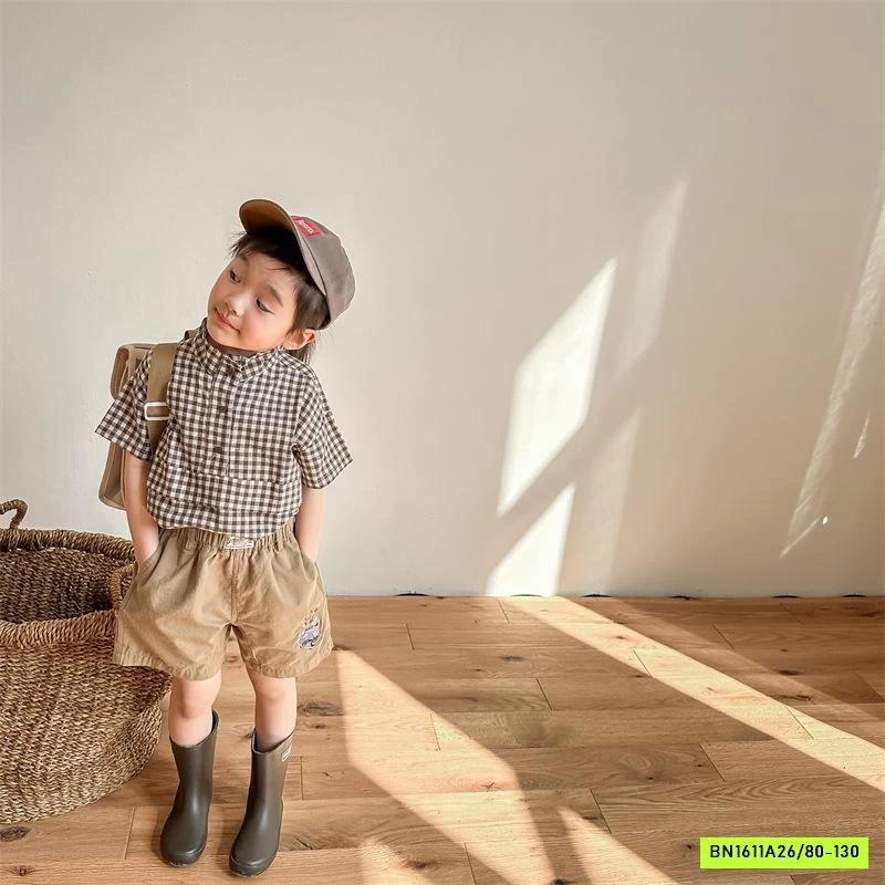 SHORT THÔ THÊU GẤU ADBABY