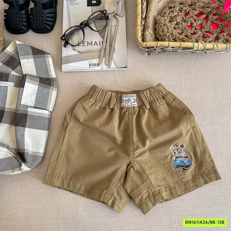 SHORT THÔ THÊU GẤU ADBABY