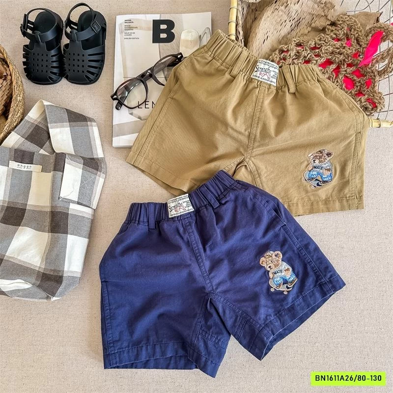 SHORT THÔ THÊU GẤU ADBABY