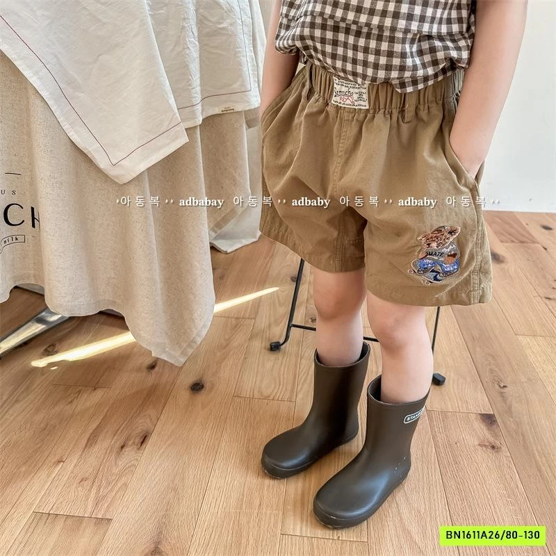 SHORT THÔ THÊU GẤU ADBABY