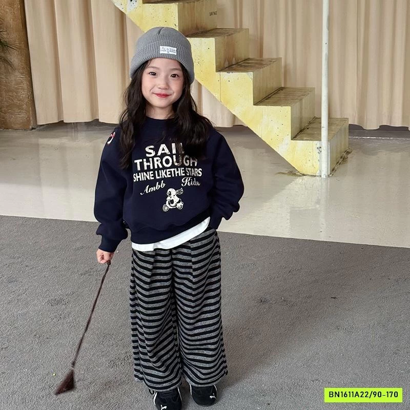 ÁO NỈ TRƠN MÀU IN CHỮ 25F021 AMBB