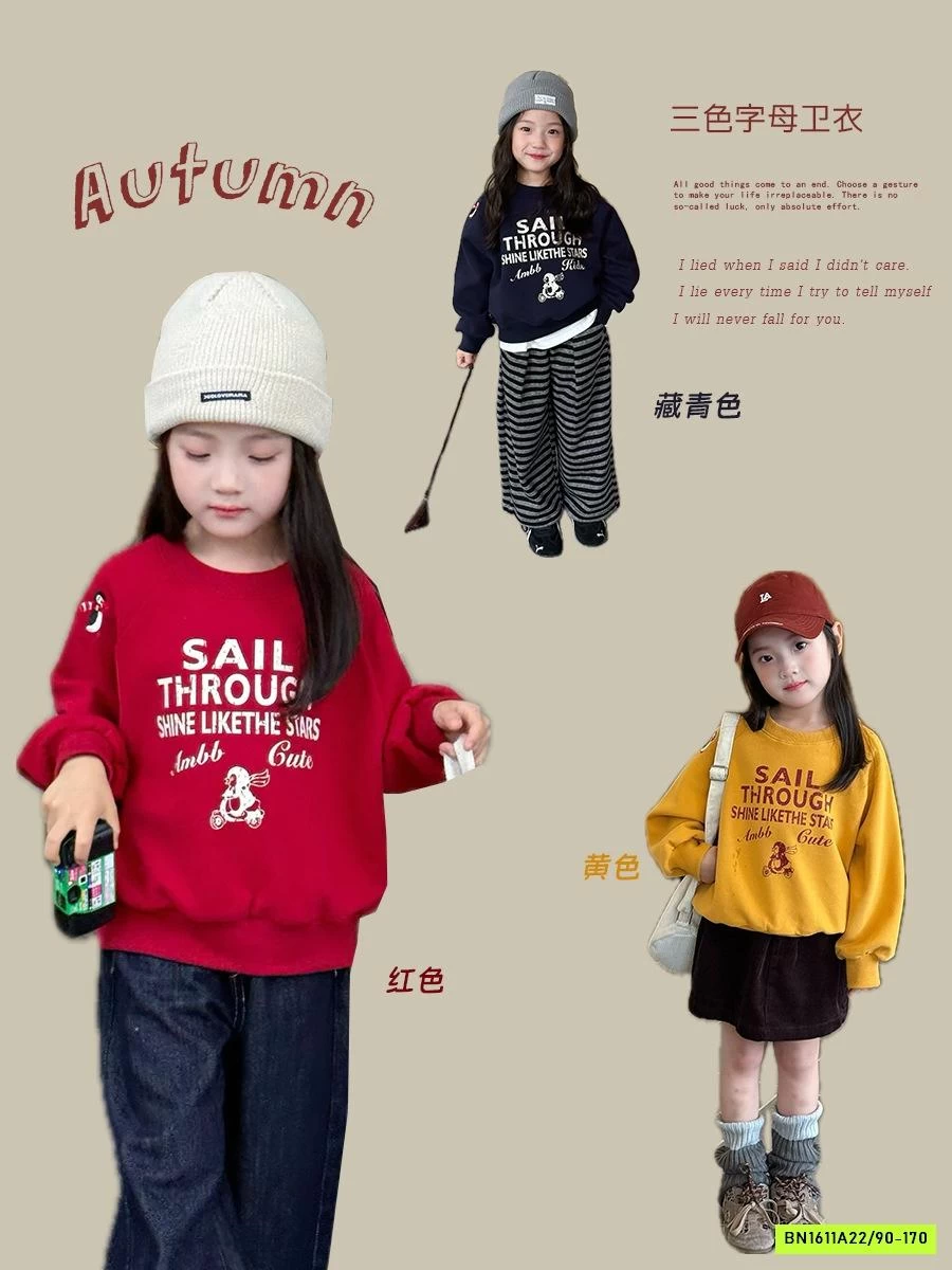 ÁO NỈ TRƠN MÀU IN CHỮ 25F021 AMBB