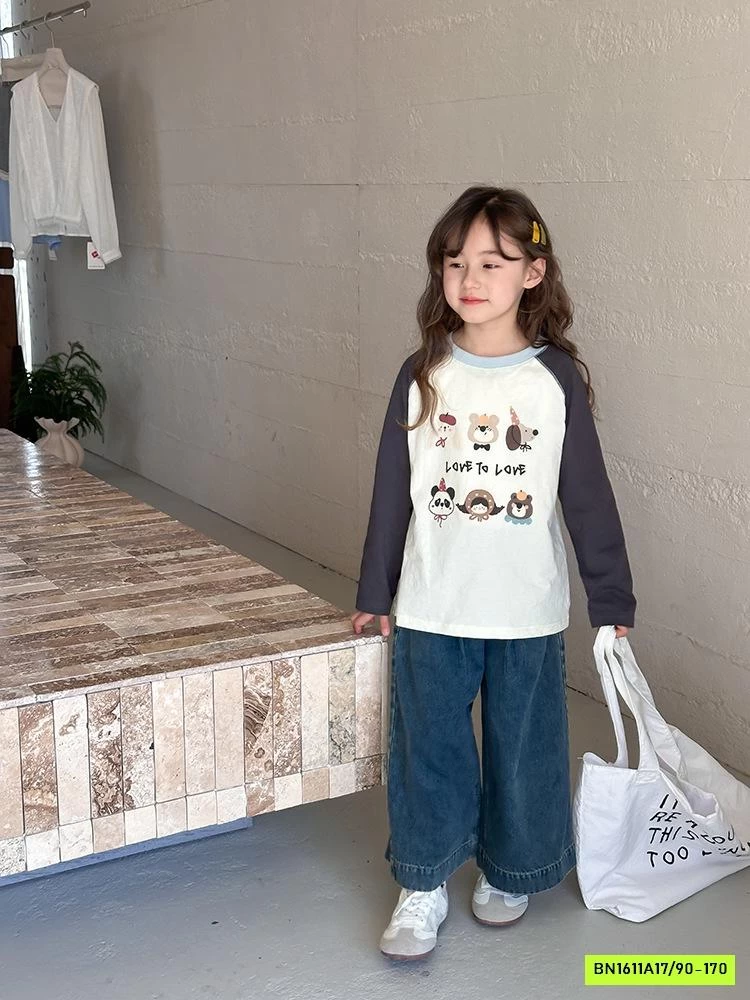 JEANS SUÔNG THÊU KITTY 25A020 AMBB