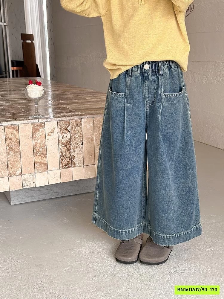 JEANS SUÔNG THÊU KITTY 25A020 AMBB