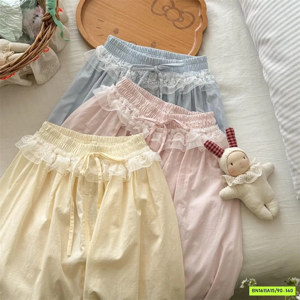 QUẦN BOM VIỀN REN TRƠN MÀU NINGLI
