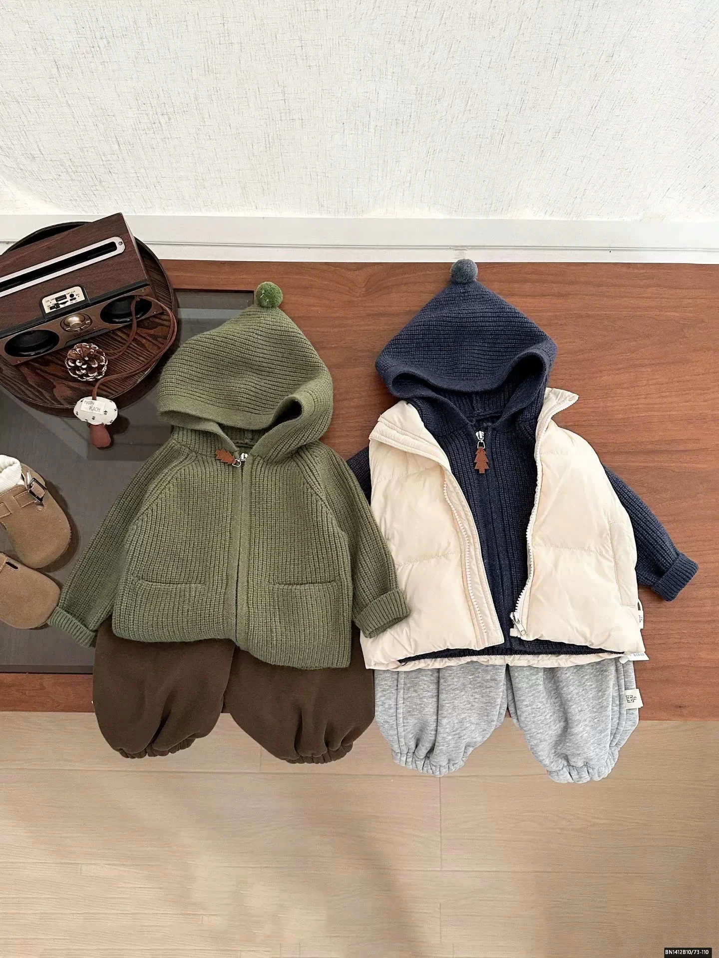 ÁO HOODIE LEN DỆT KÉO KHÓA SZ NHÍ