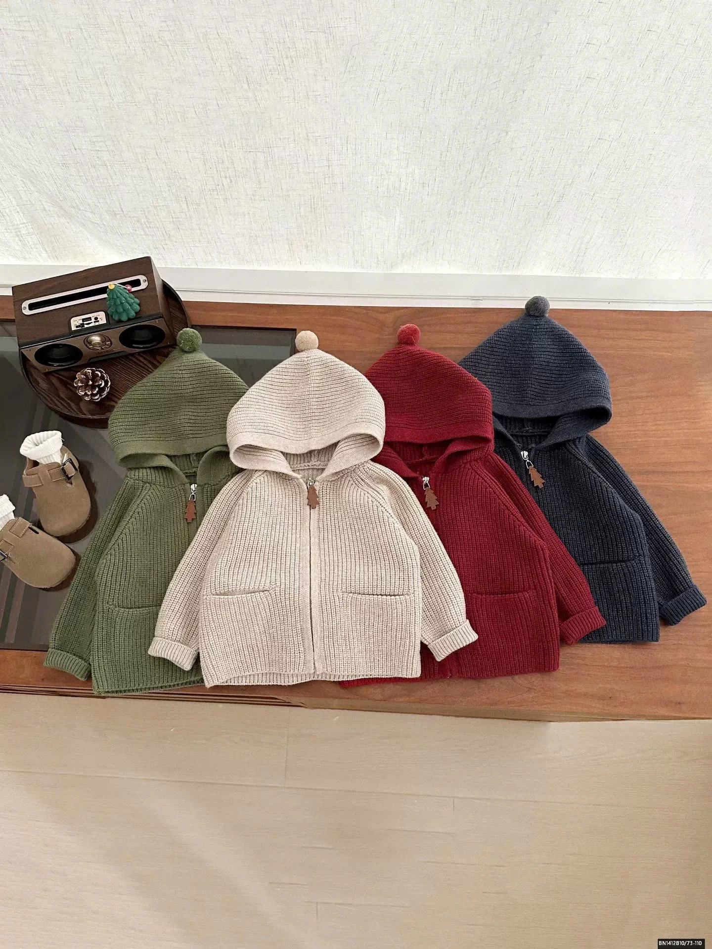 ÁO HOODIE LEN DỆT KÉO KHÓA SZ NHÍ