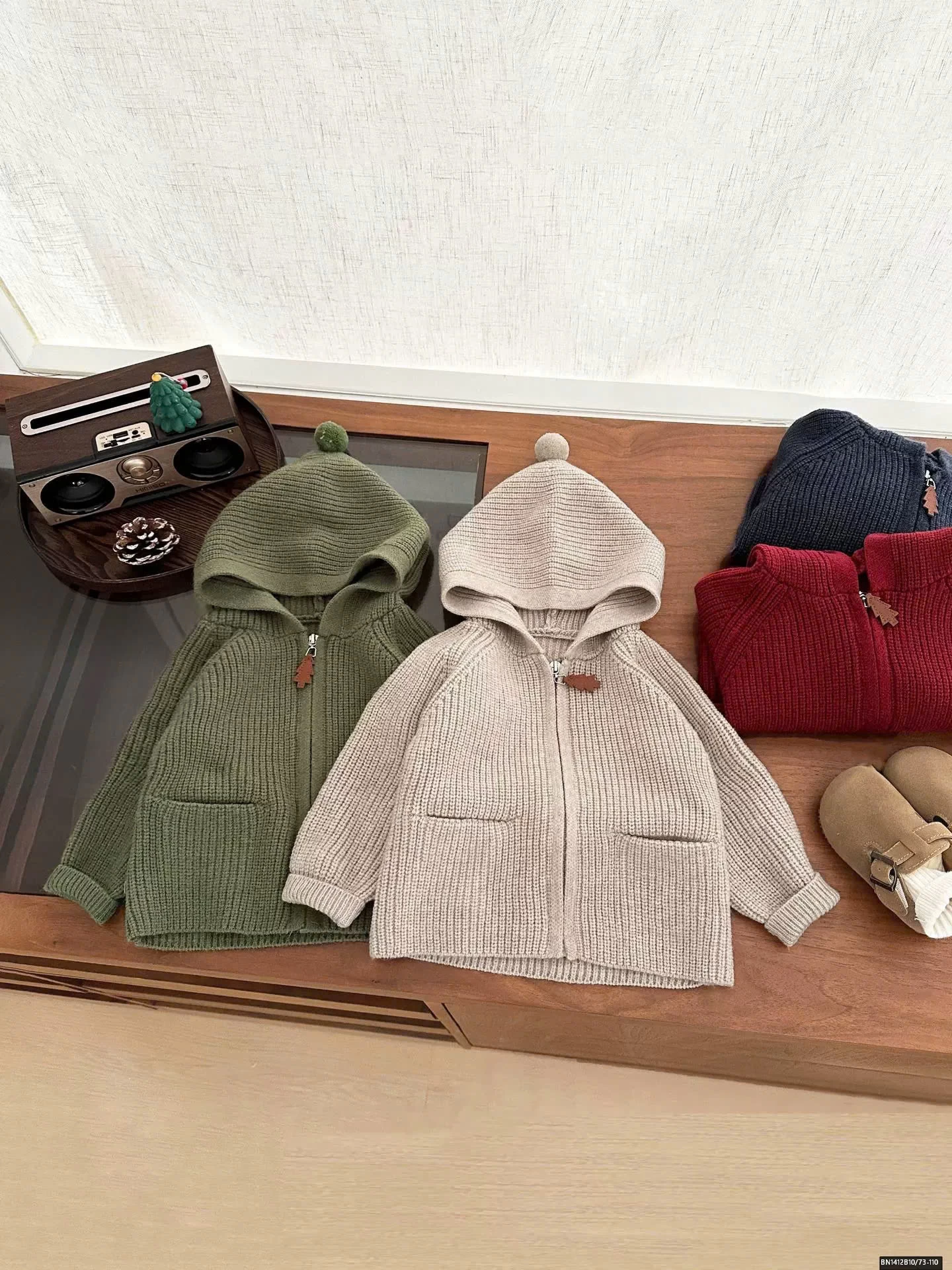 ÁO HOODIE LEN DỆT KÉO KHÓA SZ NHÍ