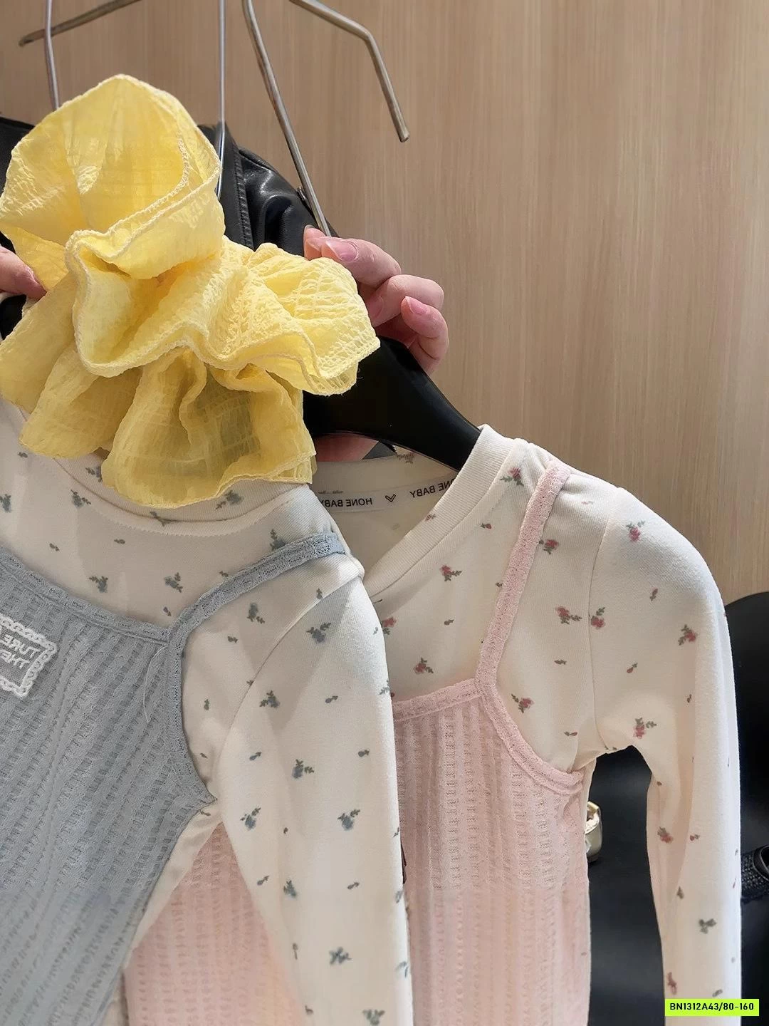 ÁO NỈ HOA NHÍ GIẢ 2 LỚP